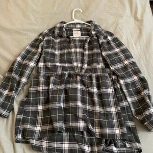 American eagle peplum flannel